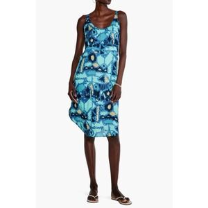 NIC+ZOE Summer Solstice Abstract Print Tank Dress Blue XXL MSRP $178